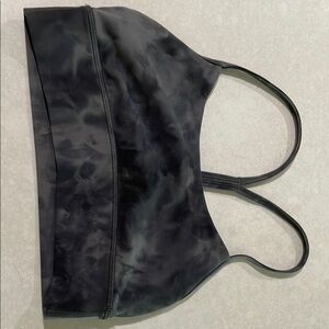 Lululemon tie tye flow y sports bra. This is more black and charcoal gray.
